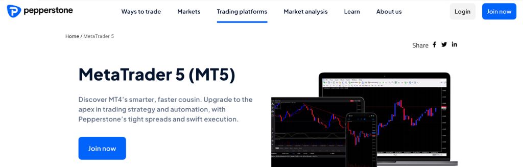 Pepperstone MetaTrader 5 Broker