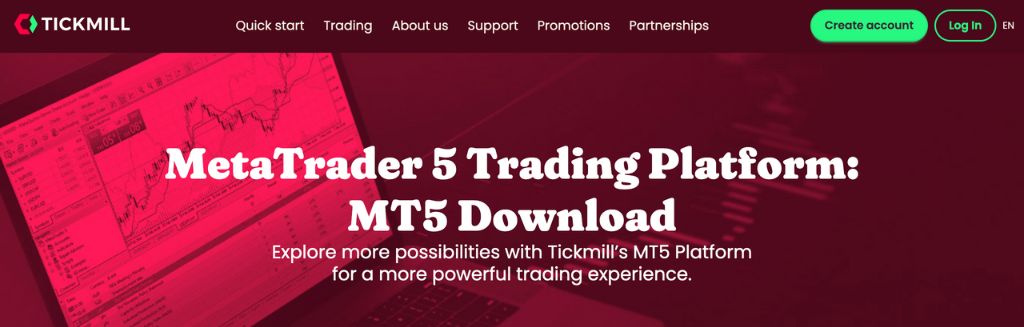 Tickmill MetaTrader 5 Broker